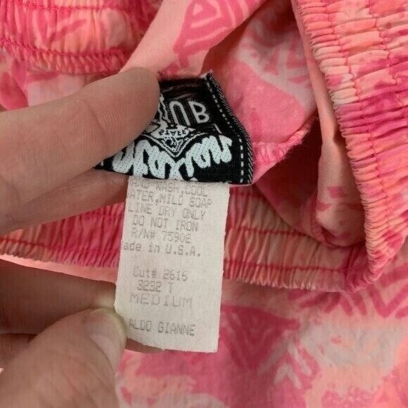 Vintage Italian Club Shorts Medium Pink 80s 90s Retro Festival Y2K - Picture 4 of 4